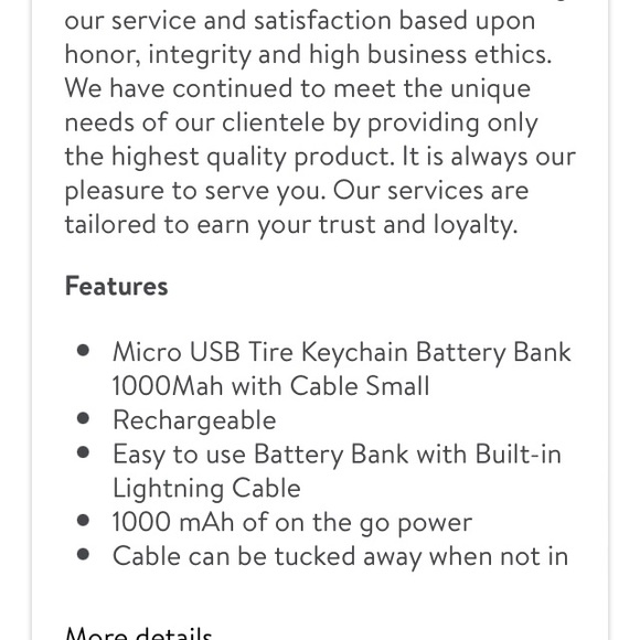 ArmorAll micro USB keychain battery bank with carabiner pocket sized power bank - Picture 7 of 7